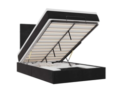 Maison Exclusive - Estructura De Cama Otomana Colchones Terciopelo Negro