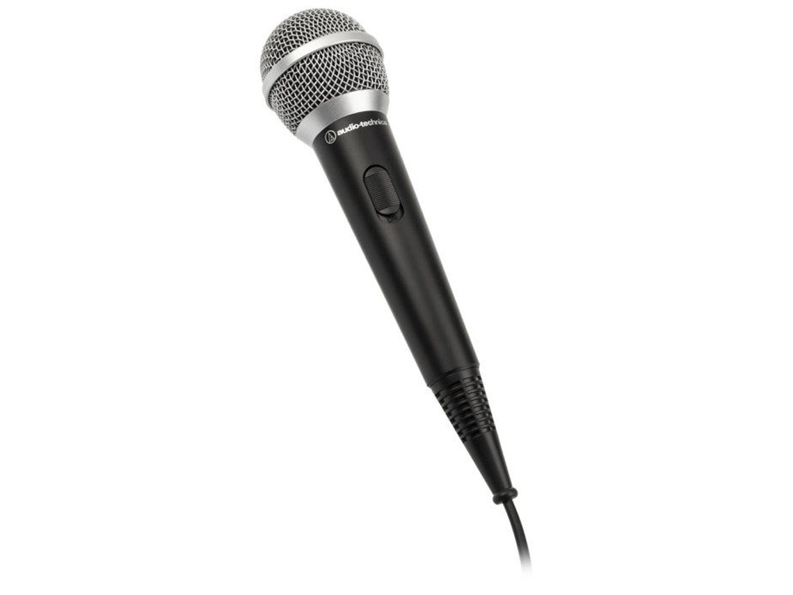 Micrófono dinámico Audio-Technica ATR1200X negro para grabación de voz y presentaciones en vivo