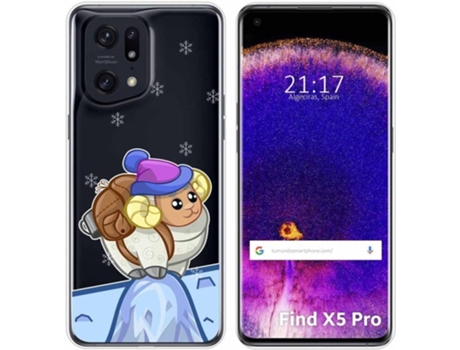 Carcasa para Oppo Find X5 Pro 5G TUMUNDOSMARTPHONE Dibujos Transparente Cabra Multicolor