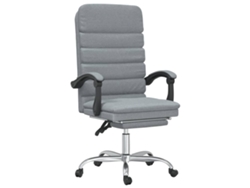 Maison Exclusive - Silla De Oficina Reclinable Con Masaje De Tela Gris Claro