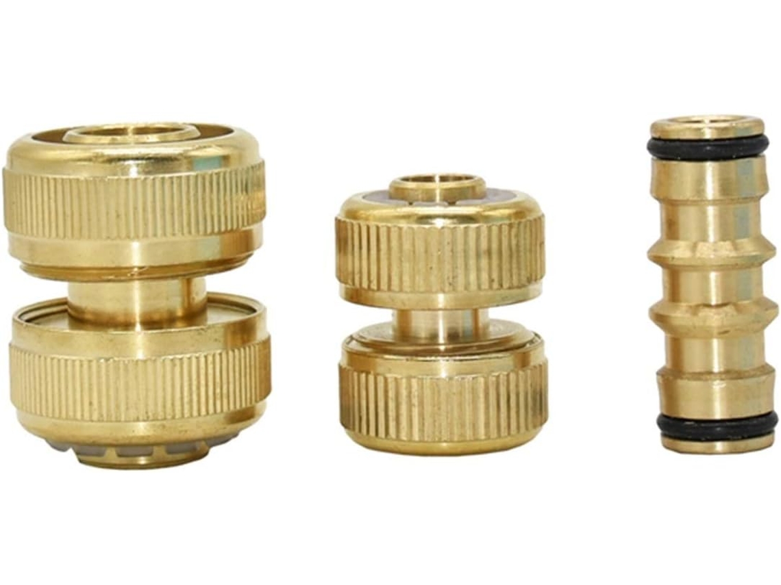 Adaptador De Conector Latón Para Jardín 5/8" 1/2" Y 3/4" Latón