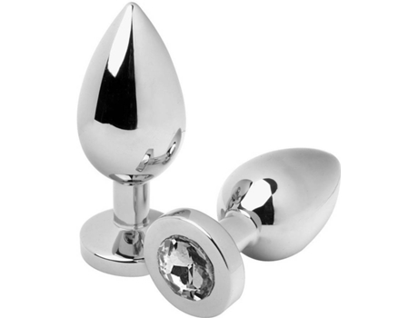 Estimulador METAL HARD Anal Plug Diamond Clear Pequeño 5.71cm
