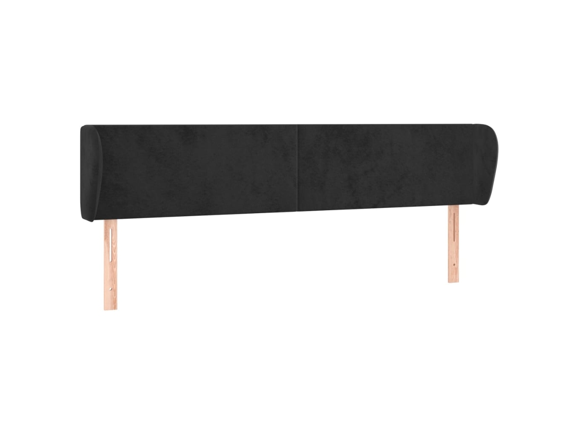 Maison Exclusive - Cabecero De Terciopelo Negro 203x23x78/88 Cm