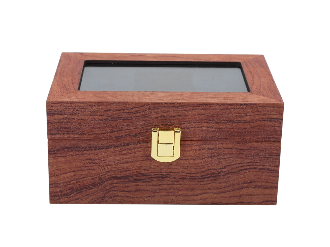 Caja De Madera Para Exhibir Relojes Con 3 Rejillas
