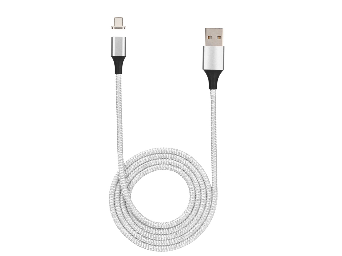 Cable De Datos De Carga Magnética 3a Con Luz Led Para Iphone (plata)