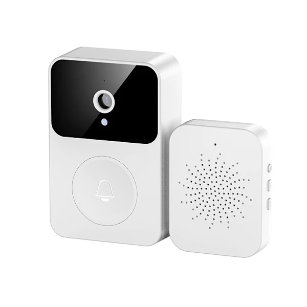 Timbre inalámbrico conectado a cámara de vigilancia, brillo inteligente Wi-Fi.