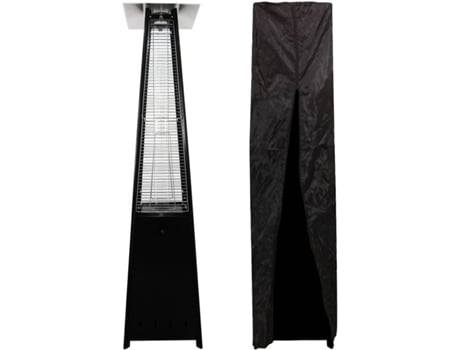 Estufa de Gas Stockholm HAPPY GARDEN 13Kw Acero Negro con Funda de Protección