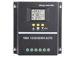 Controlador De Carga Solar Mppt De 100 A Con Puerto Usb Dual, Pantalla Lcd Retroiluminada Y Regulador Adaptativo Para Paneles Solares (12 V, 24 V, 36 V, 48 V).