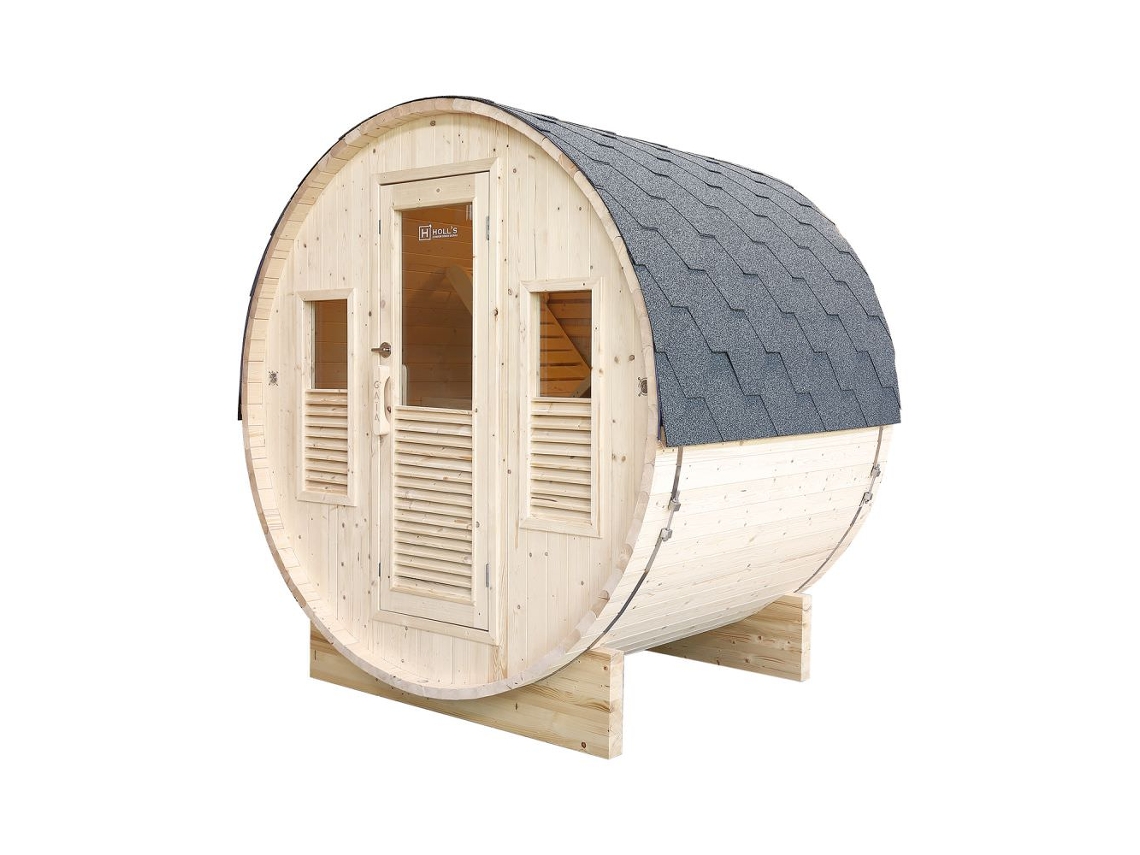 POOLSTAR HL T160E Gaïa Bella Sauna de vapor para exteriores de abeto canadiense de 3 plazas