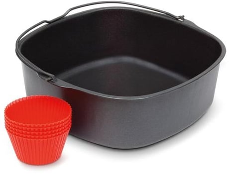 Accesorio de Bandeja de Hornear para Airfryer con capacidad de 0,8kg o 4,1L y 7 Moldes para Magdalenas