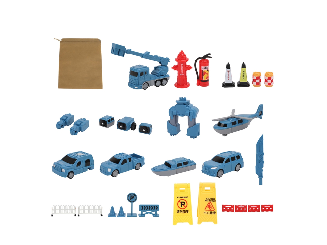 Juguete magnético de ensamblaje: Robot transformable en coche para niños, entretenimiento diario y desarrollo de habilidades.