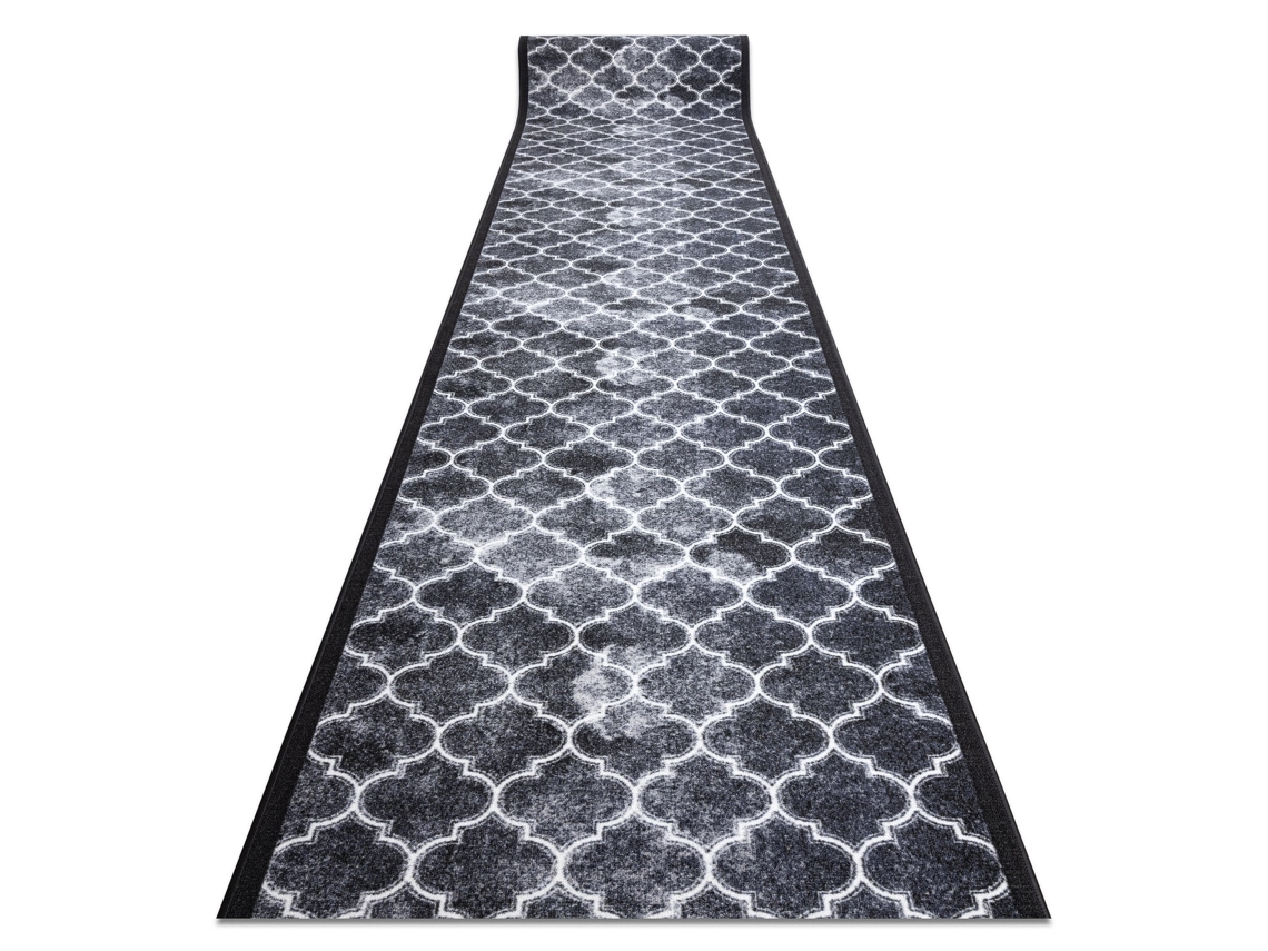 Alfombra de Pasillo con Refuerzo de Goma Clover Gris 100 cm
