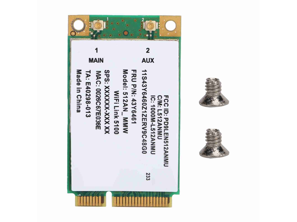 Tarjeta De Red Inalámbrica 2.4g/5g 300mbps Adaptador Wifi Mini Pcie Para Lenovo Y450 Intel 5100agn