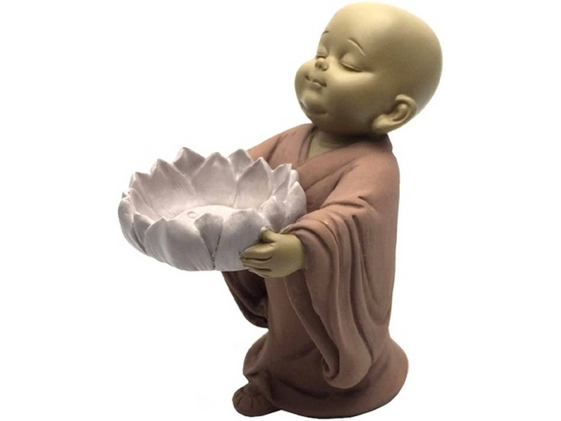Pieza Decorativa ZEN'LIGHT Buda 1 (Rosa - 11.5x7.5x13 cm - Resina)