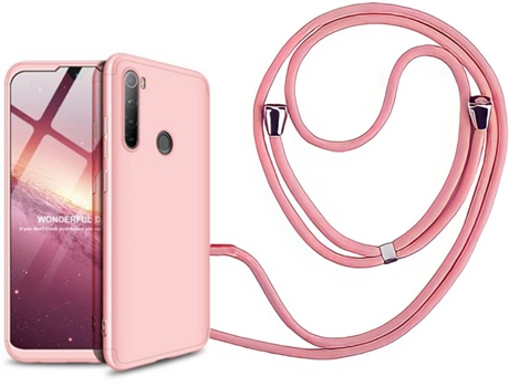 Funda Redmi Note 8T Slim Armor 360º con Collar Rosa