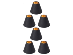 2026-6 Abat-jour Petit Clip Pour Ampoules Candélabre Tissu Lin Noir 110x150x140mm