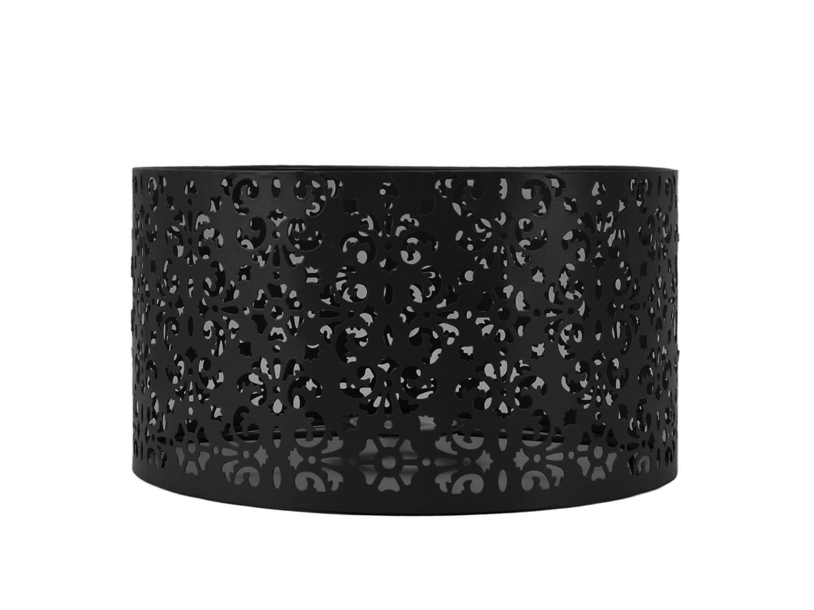 2026-lámpara De Mesa Con Toldo De Hierro Hueco Exquisito Decorativo Para Lámparas De Pie Candelabros E27 E14 Negro