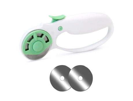 Coolinbo CA-3 Cortador giratorio de 45 mm con 2 cuchillas (45 m) Herramienta de artesanía DIY con bloqueo de seguridad