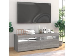 Estantería/Muebles de TV con luces Led 2 Pzs 60X35X40 Cm Sonoma Gris