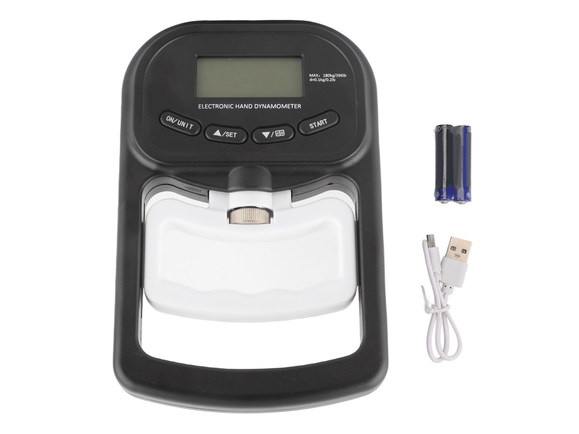 Vlrla-2026entrenador De Fuerza De Agarre Con Pantalla Lcd Digital Precisa 396lbs Dinamómetro Electrónico Para Entrenamiento Deportivo Negro