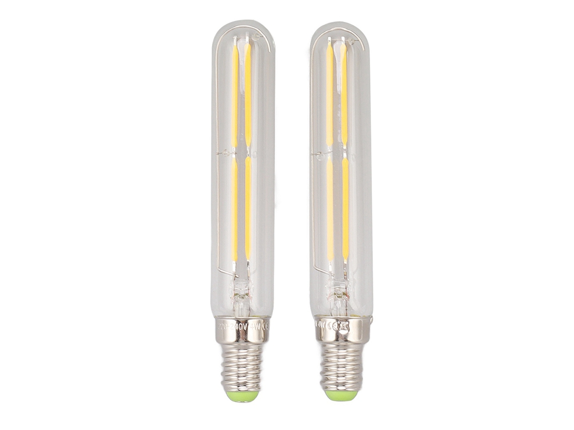 2026-2pcs Bombilla Led Tubular 4w E14 2300k Lampara De Luz T20x120 220-240v Para Iluminacion