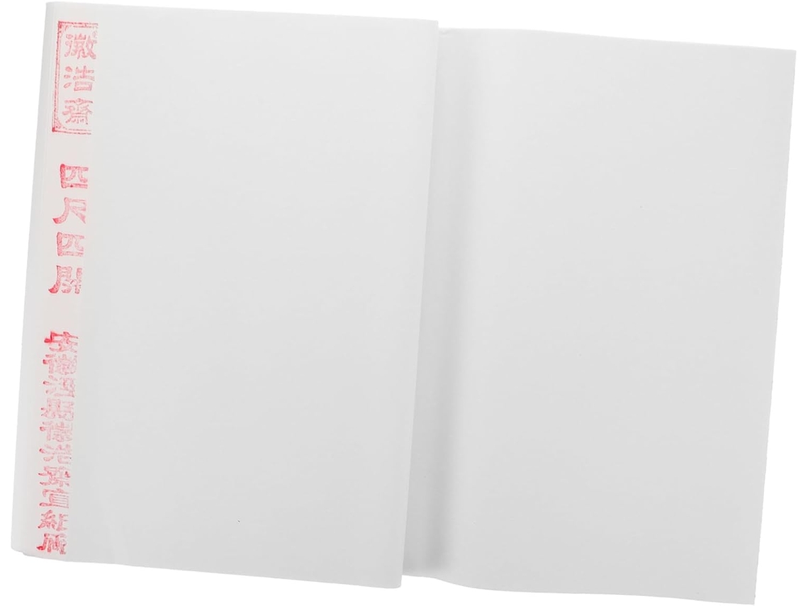 Papel Grueso Para Caligrafía China, 34 X 69 Cm, 100 Hojas, Blanco Puro.