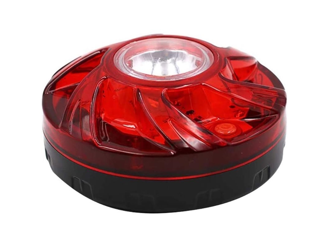 Luz De Emergencia Led Roja Para Coche Con Base Magnética Y Gancho.