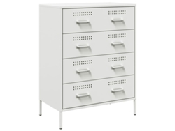 Maison Exclusive - Aparador De Acero Blanco 68x39x89 Cm