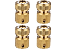Conector Rápido De Manguera De Latón 1/2 Pulgada Dn15 (od 16mm) Para Jardinería Y Lavado De Coches, 4 Piezas