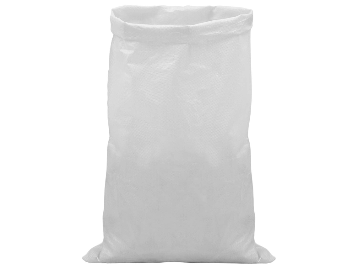 Bolsas tejidas Vidaxl, 50 unidades, blancas, 70 x 110 cm, PP