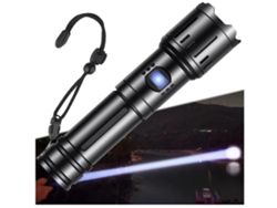 Linterna Yunzii H10, 100.000 lúmenes, zoom, recargable, LED superbrillante con batería 26650, alta potencia, color negro