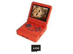 Consola De Juegos Retro V90 De 64 Gb, Pantalla Ips De 3,0 Pulgadas, Reproductor De Juegos Portátil, Miniconsolas Portátiles De Código Abierto C