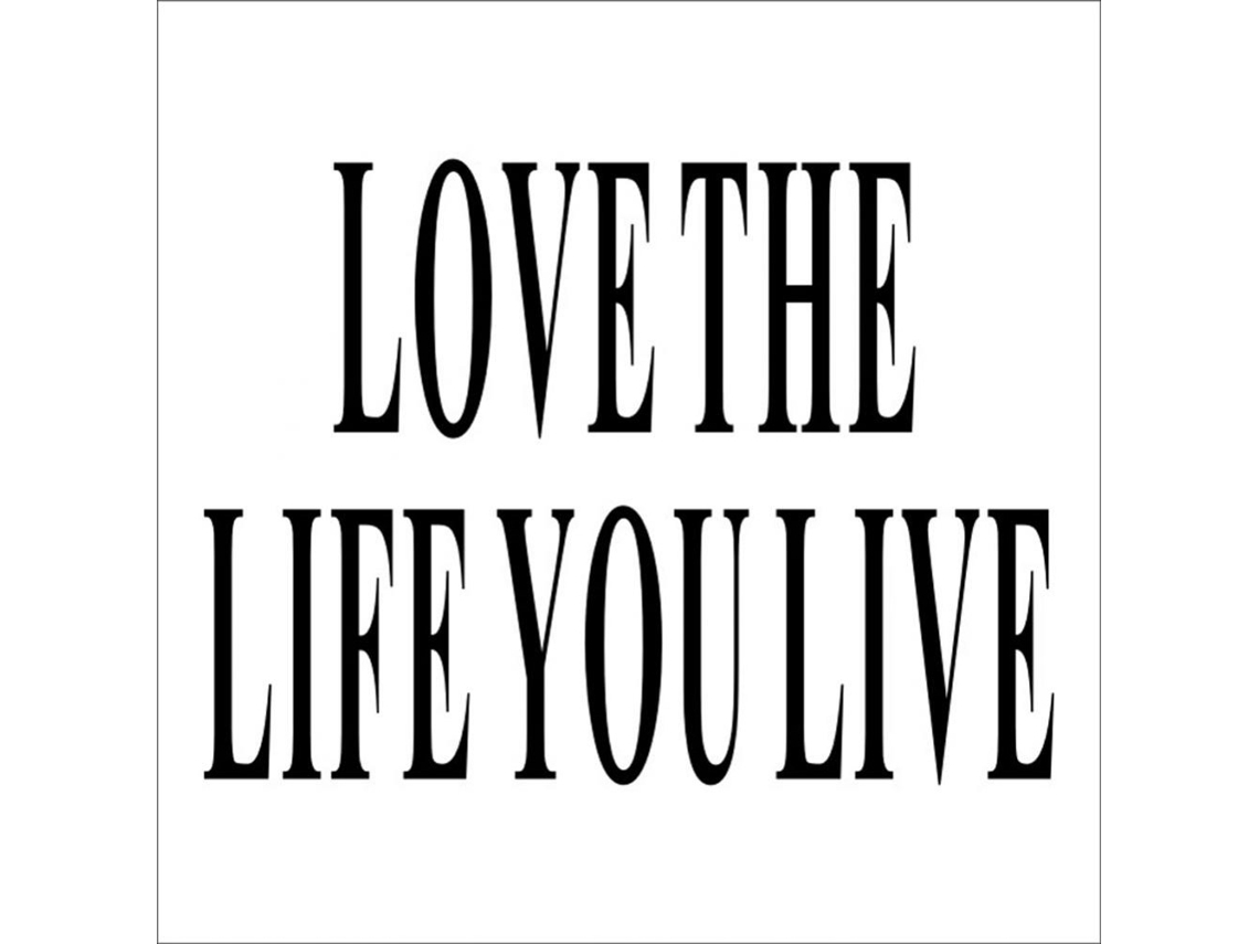 2026-sticker De Pared "love The Life You Live" Decorativo Para Sala Y Dormitorio Fondo De Pared