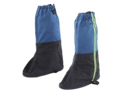 Cubrezapatos impermeables azules con tira reflectante antideslizante para senderismo