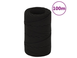 Cuerda VIDAXL Negro Poliéster