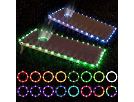 Luces LED Cornhole, control remoto Cornhole Board Edge y Ring LED Lights, cambio de 16 colores por usted mismo, una gran adición para jugar al jueg...