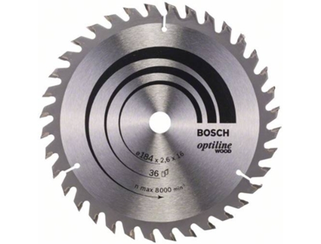 Disco de Sierra Circular BOSCH Optiline Madera 184x16x2.6 mm - 36