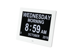 Reloj digital de 8 pulgadas para personas mayores, con calendario y función de foto, despertador con memoria para personas mayores y personas con demencia.