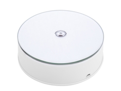 Base Giratória Electrica PRIMEMATIK.COM Espejo y Iluminación Led Blanco (14 cm)