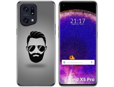 Carcasa para Oppo Find X5 Pro 5G TUMUNDOSMARTPHONE Dibujos Barba Multicolor