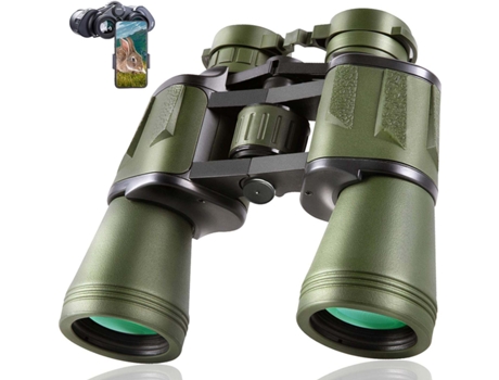 Binoculares de caza 20x50 para adultos con visión nocturna en baja luz - Binoculares profesionales impermeables con gran ocular de 28mm para observ...