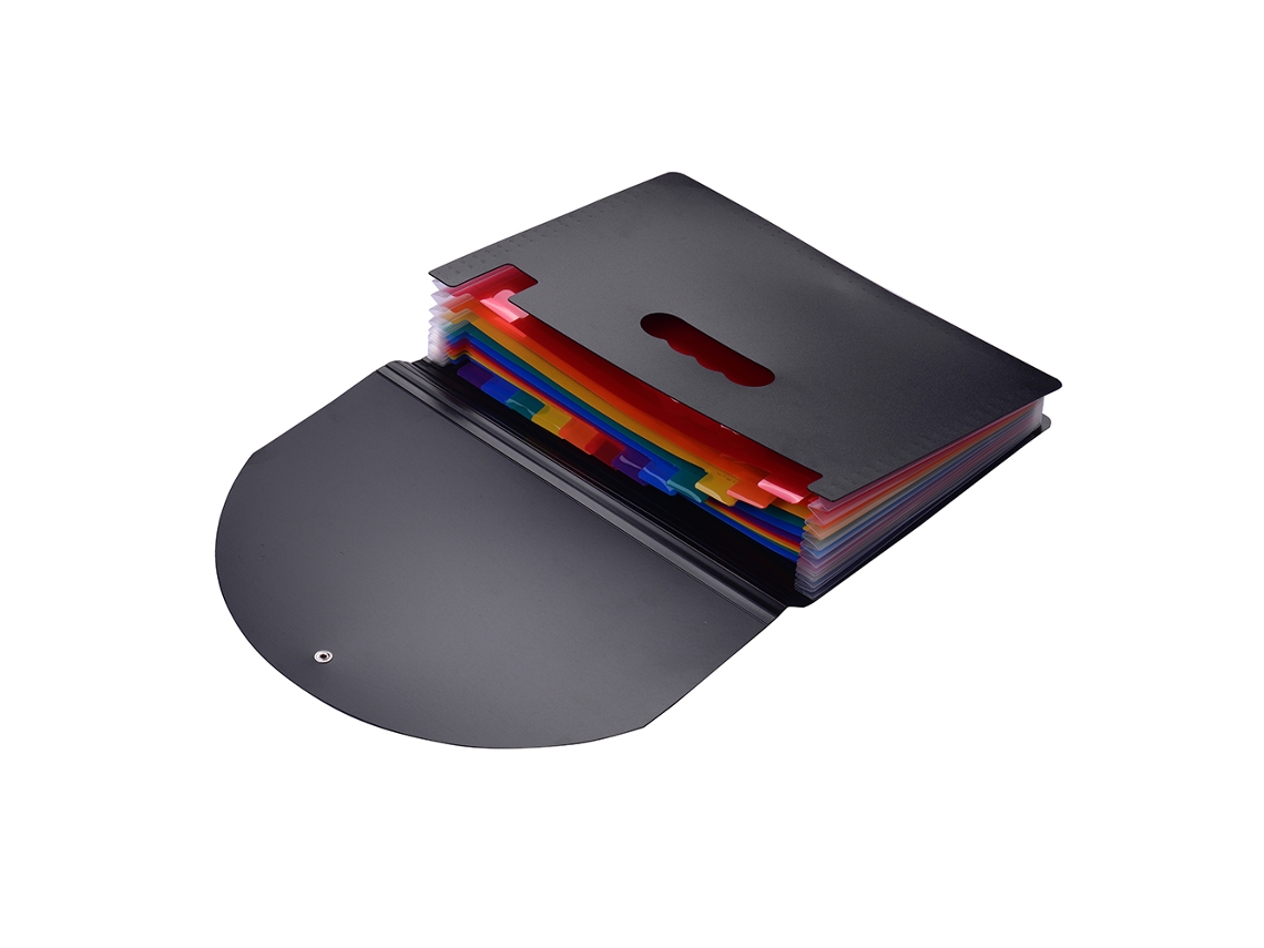 Carpeta Expandible 12 Bolsillos Arcoíris Para Organizar Documentos A4 Hogar Oficina Escuela