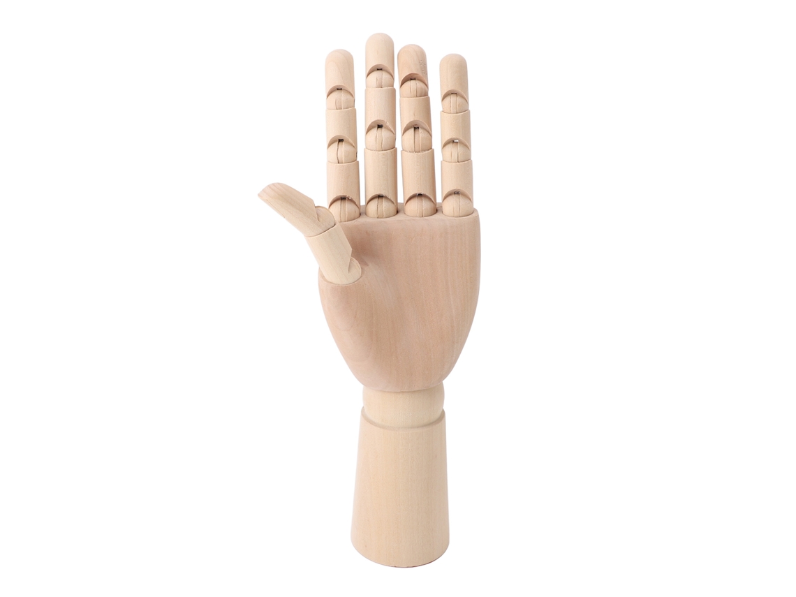 Baok - Maniquí de madera articulado portátil para dibujo artístico - Modelo masculino zurdo