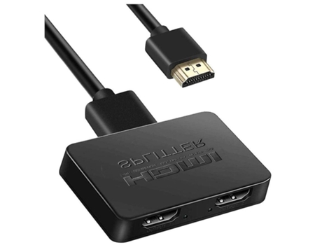 Divisor HDMI 1 en 2 Salidas Divisor HDMI 4K para Dos Monitores Soporte Divisor Conmutador HDMI 4K 3D 1080P para Xbox Ps4 Ps3 Dvd HDtv Negro BISBISOUS