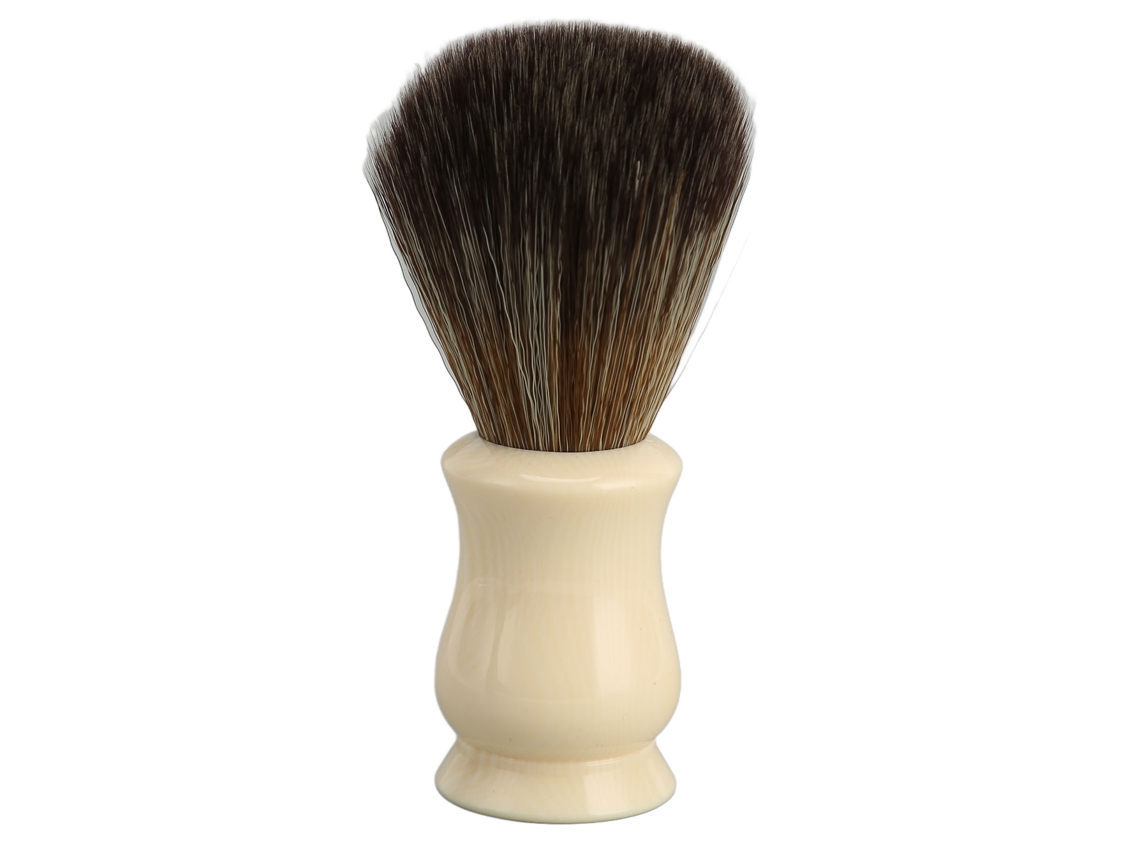 Pincel Para Barba De Cerdas Sintéticas Con Mango De Resina Para Limpieza Y Portátil