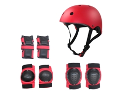 Monopatín Equilibrio Bicicleta Patinaje Casco Protección Set YUYSAN Rojo Talla L (51-75kg)