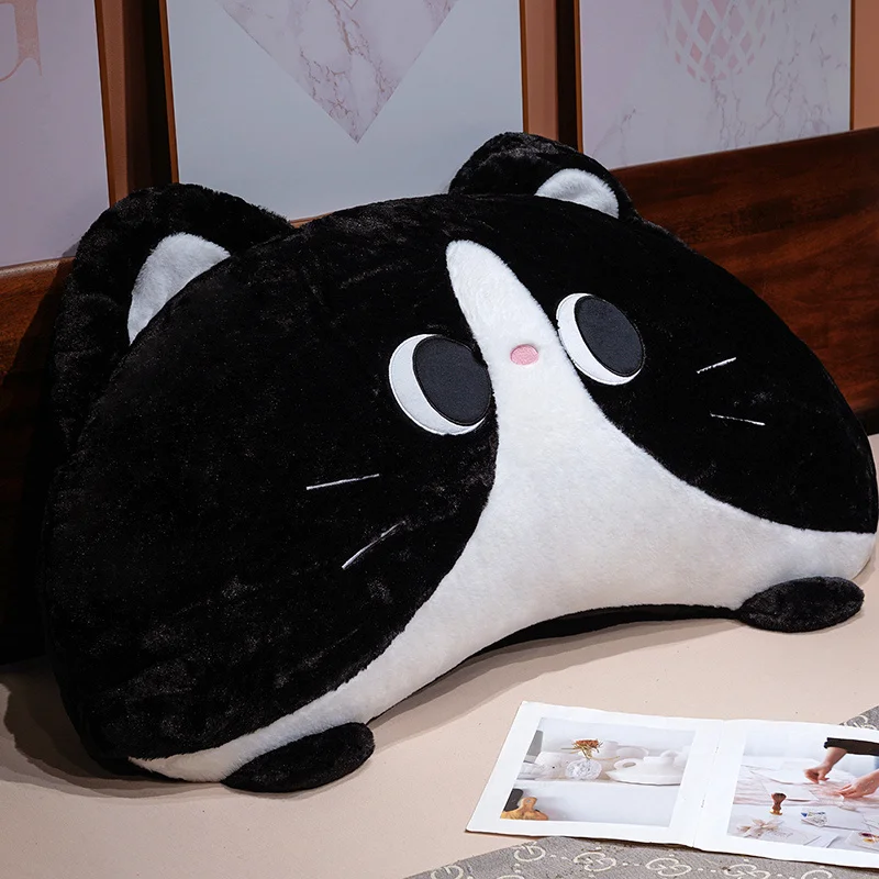 (85 Cm) Cojín De Almohada Suave Con Estampado De Vaca Y Gato, Tamaño Grande Para Adultos, Colchón Cómodo.