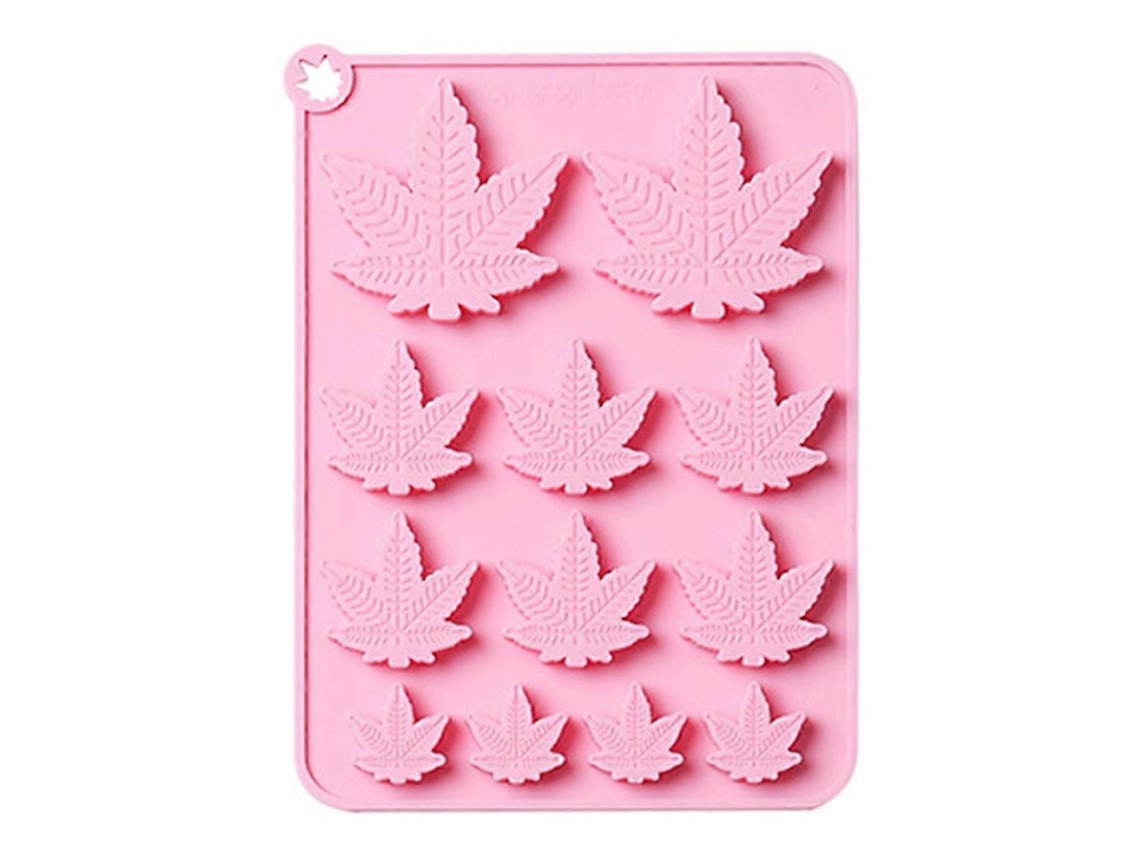 Moldes de silicona con 12 cavidades en forma de hoja para chocolate, repostería, fondant y repostería, Rosaslowmoose