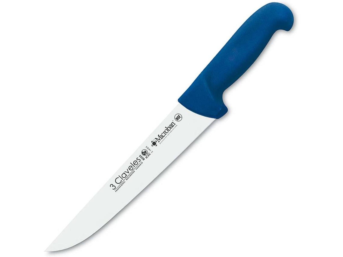 Cuchillo de Cocina 3 CLAVELES (Azul - Acero inoxidable - 26 cm - 10.5")