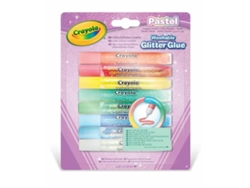 Juego Creativo BIGBUY SCHOOL Pegamento de barra Crayola Pastel Purpurina 8 Piezas 15,6 x 1,5 x 21,3 cm (Edad Mínima Recomendada: 3 años)